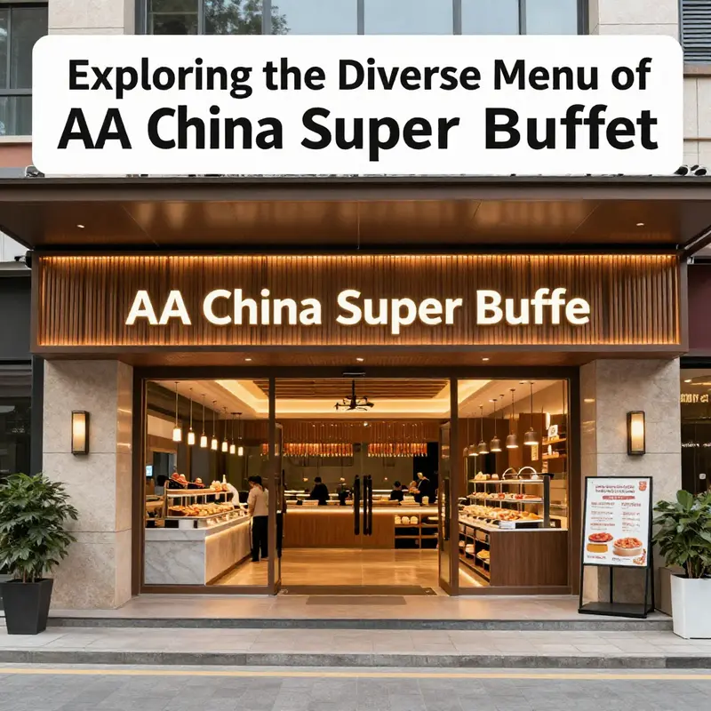 The welcoming facade of AA China Super Buffet, enticing diners with its array of Chinese menu options.