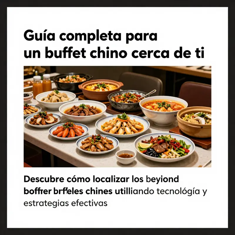 Mesa decorada con una selección de platos en un buffet chino, mostrando la diversidad culinaria.