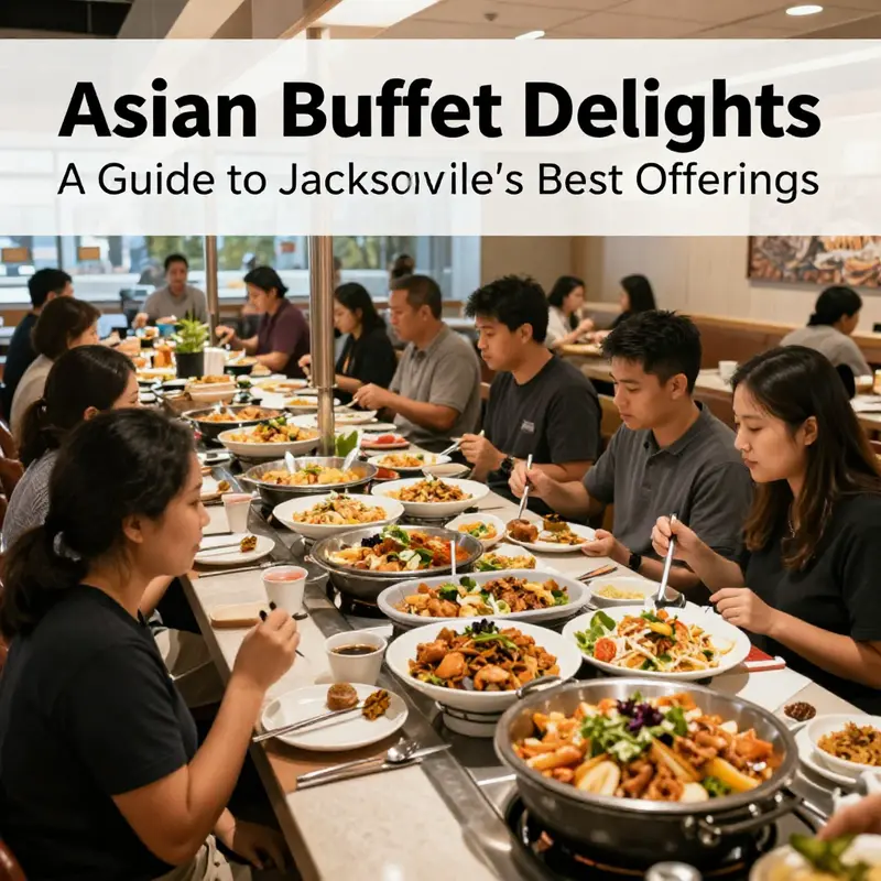 A crowded Asian buffet restaurant filled with customers enjoying diverse dishes.