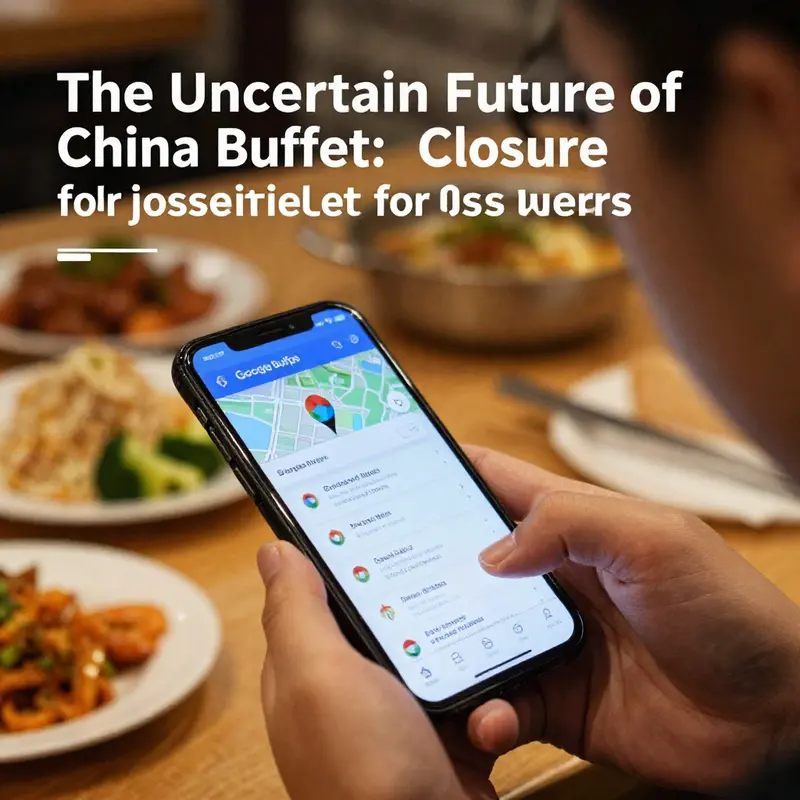 The closed entry of Mandarin Restaurant, a significant loss in the buffet dining landscape.