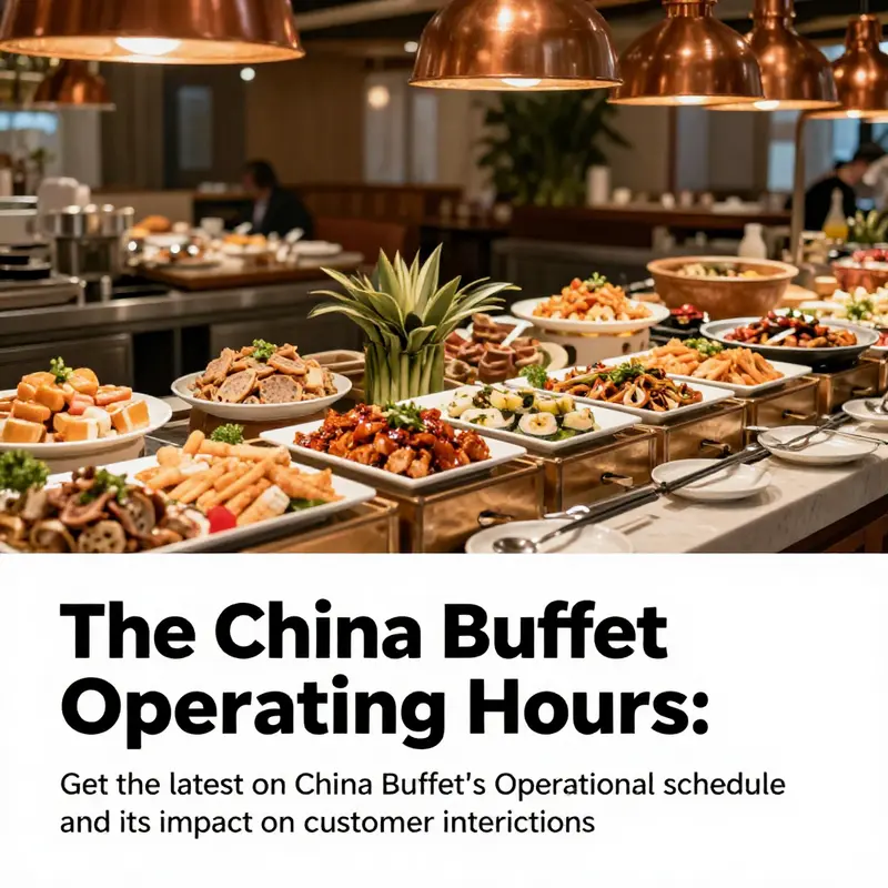 A buffet setup at The China Buffet featuring various dishes attracting diners.