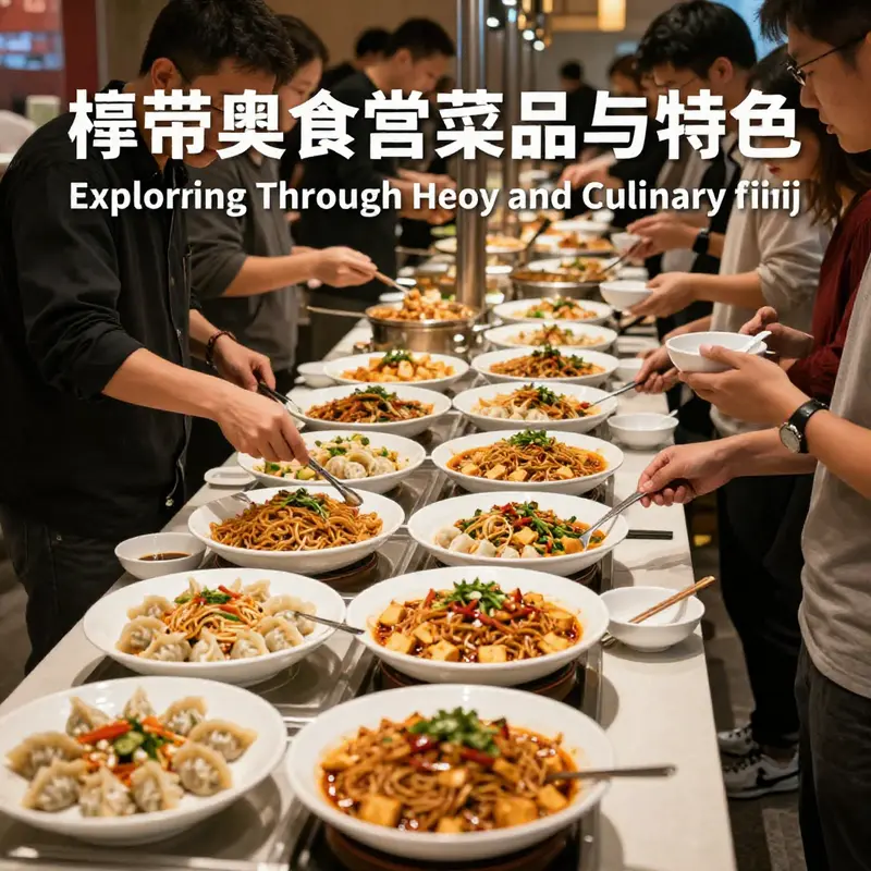 Depiction of the evolution of dining styles from traditional Chinese restaurants to modern buffet settings.