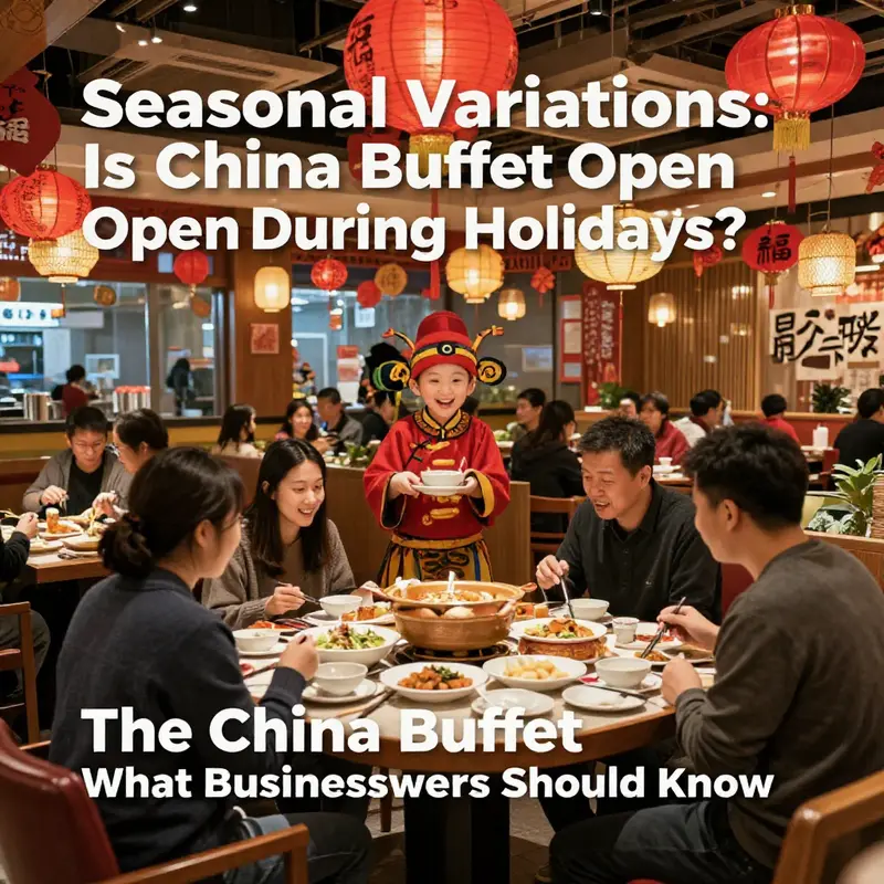 The China Buffet welcomes diners with its inviting exterior and open sign, showcasing its hours.
