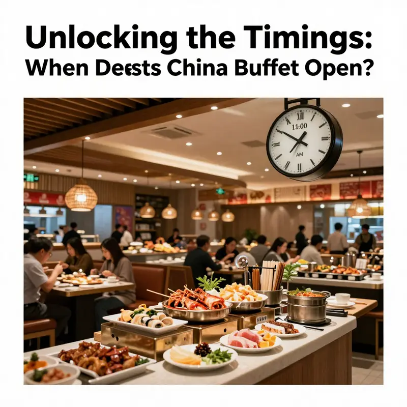 The cheerful ambiance of China Buffet as it opens at 11:00 AM, welcoming eager diners.