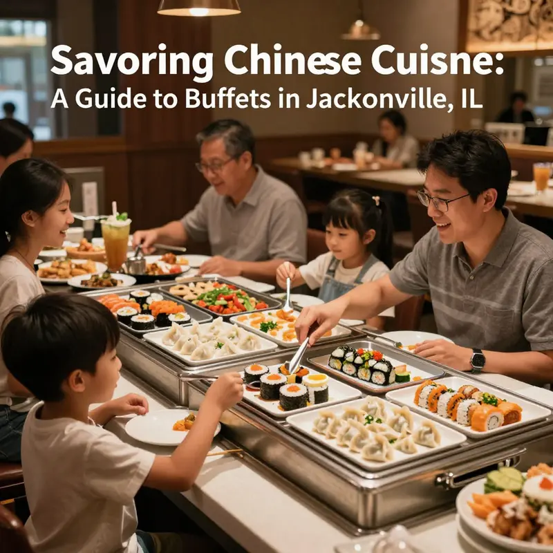 A colorful array of dishes featured at a popular Chinese buffet in Jacksonville, IL.