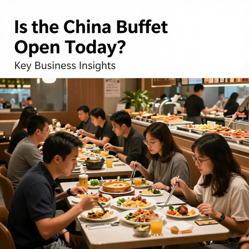 Customers happily dining in a bustling China Buffet restaurant atmosphere.