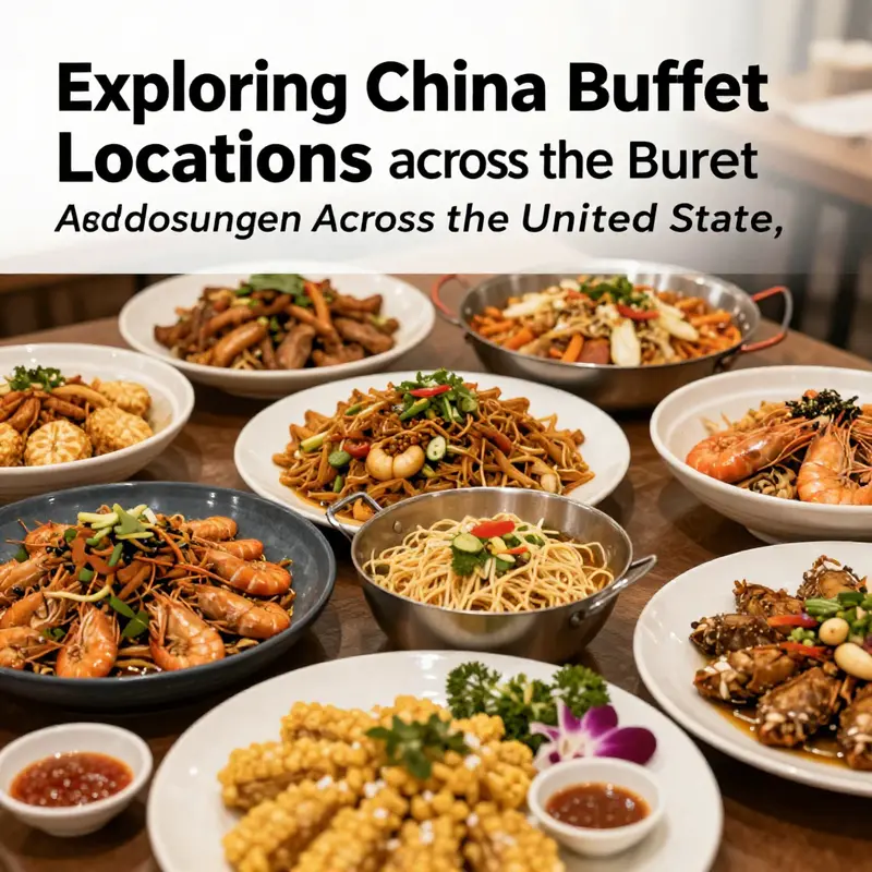 A colorful array of Chinese buffet dishes arranged artistically.