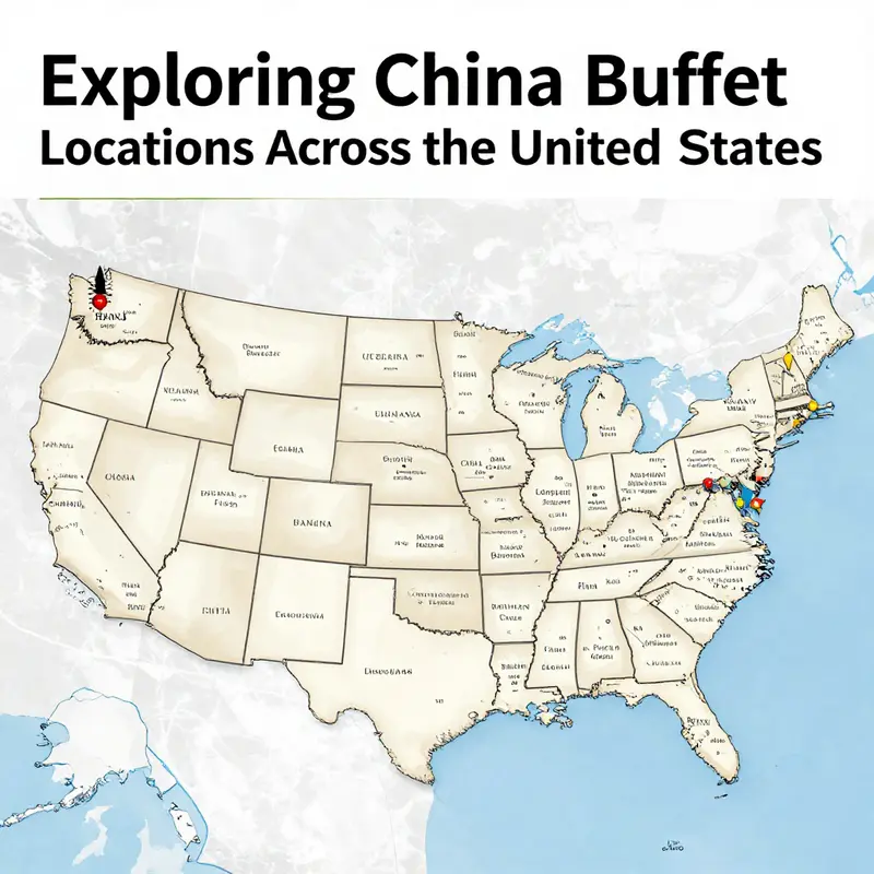 A map showcasing the locations of various China Buffets across the United States.