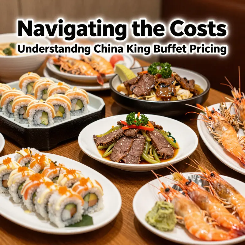 An inside look at China King Buffet showcasing diverse food selections.