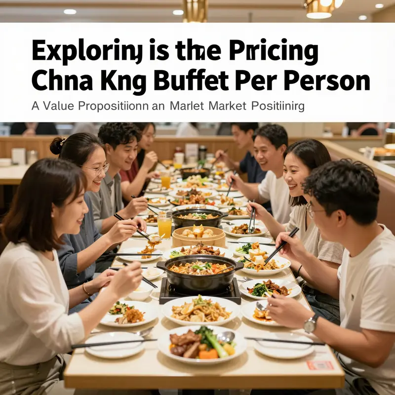 A colorful buffet spread representing the pricing structure of China King Buffet.