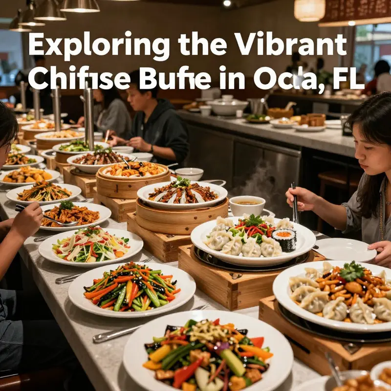 A diverse selection of enticing Chinese dishes at a buffet restaurant in Ocala, FL.