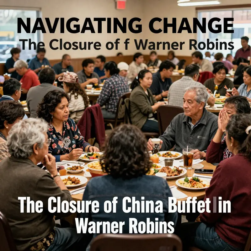 The storefront of China Buffet, now closed, marking a significant change in Warner Robins’ dining scene.