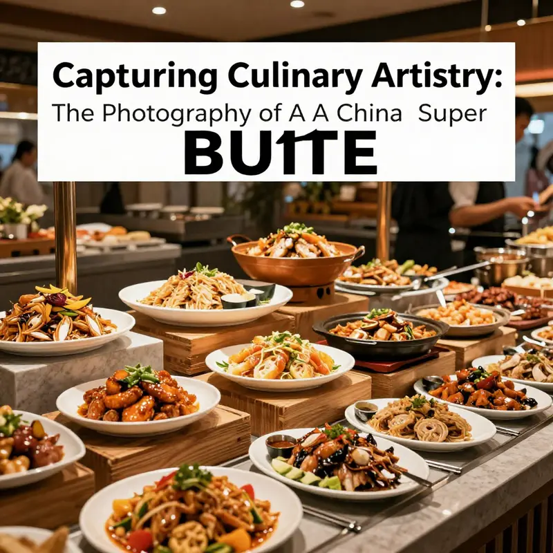 A lively restaurant setting showcasing a variety of Chinese buffet dishes, inviting diners to explore.