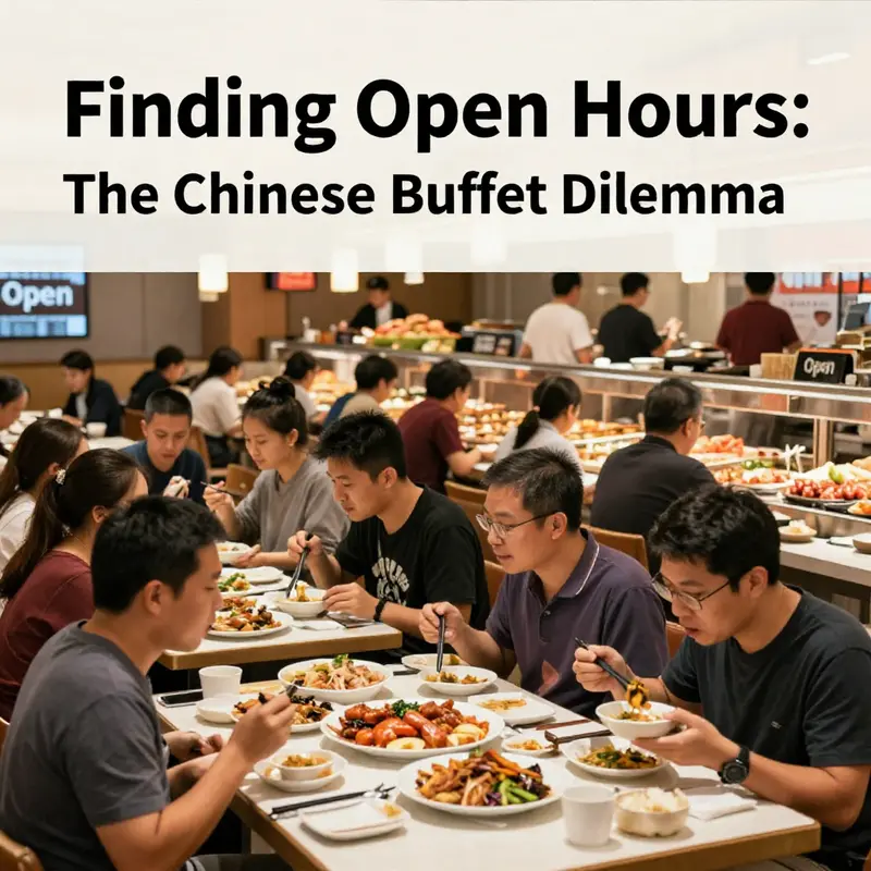 Map showing various Chinese Buffet locations and their open status.