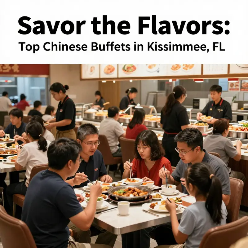 A colorful spread at a top-rated Chinese buffet, showcasing the culinary diversity available in Kissimmee.