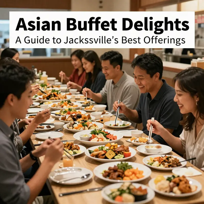 A rich selection of dishes available at Asian buffets in Jacksonville, showcasing the culinary diversity.