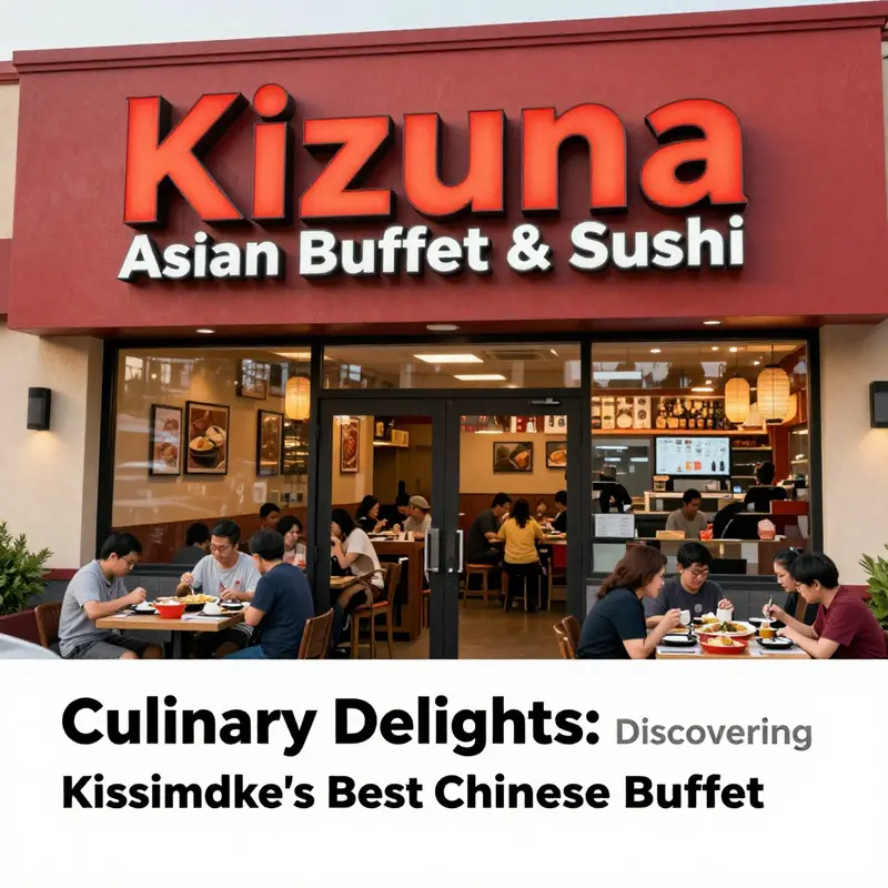 Kizuna Asian Buffet & Sushi, the top-rated Chinese buffet in Kissimmee, is a favorite for its welcoming atmosphere and diverse menu.