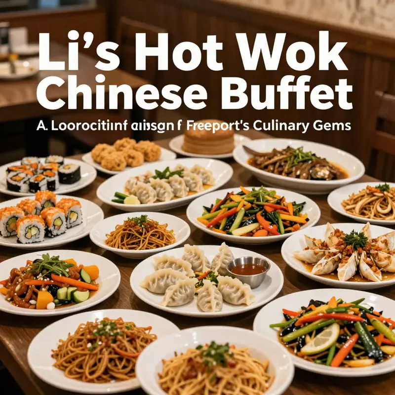 A colorful display of the buffet offerings at Li’s Hot Wok, inviting guests to explore a feast of flavors.