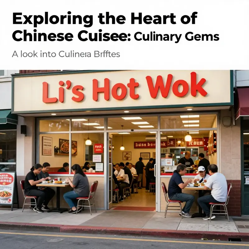 Exterior view of Li's Hot Wok in Freeport, Florida, with customers entering and enjoying their meals outside.