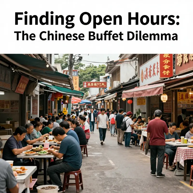 Map showing various Chinese Buffet locations and their open status.