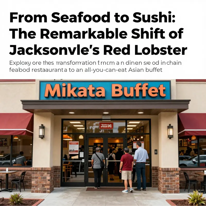 The outside view of Mikata Buffet with a welcoming atmosphere and branding signage.