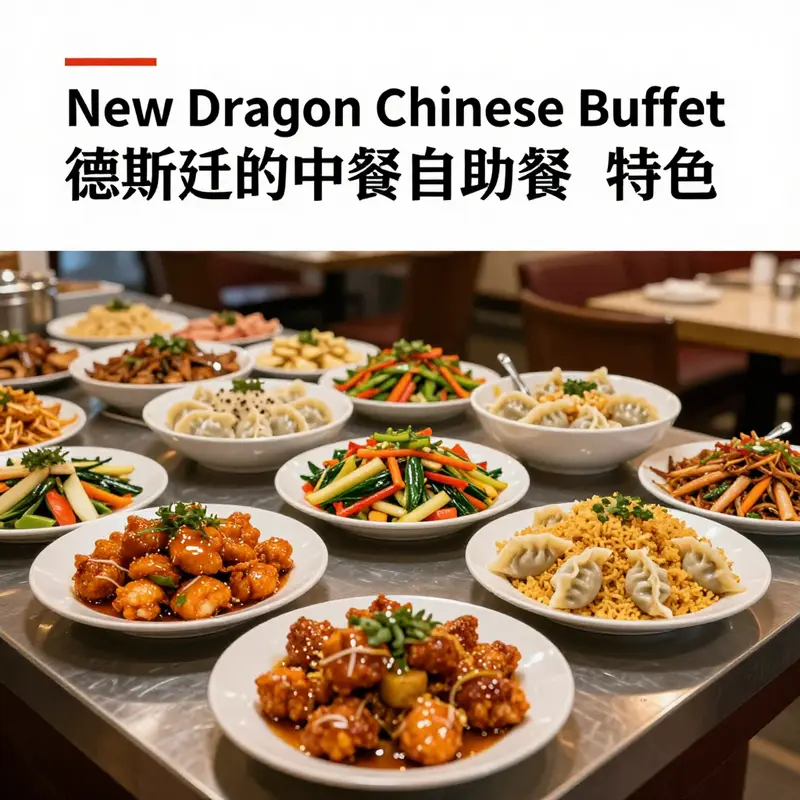 An enticing selection of dishes from New Dragon Chinese Buffet, showcasing its diverse offerings.