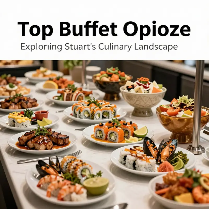 A diverse selection of buffet options showcasing the culinary variety available in Stuart.