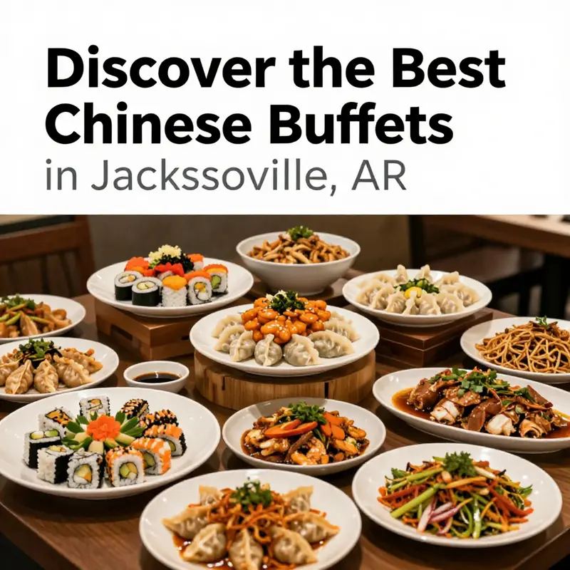 A colorful selection of dishes highlighting the diverse buffet options available in Jacksonville, AR.