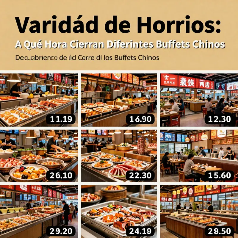 Un buffete chino muy concurrido en Chongqing, demostrando la popularidad y la variedad de opciones de comida.