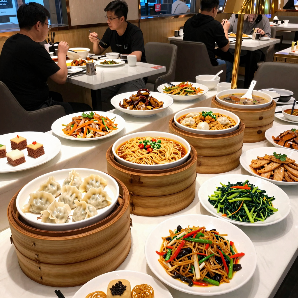Buffet Dining Scene