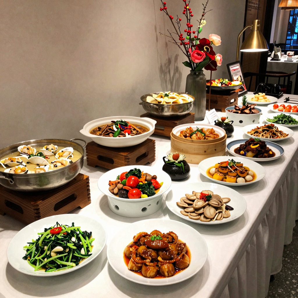 Buffet setup at Taste of China