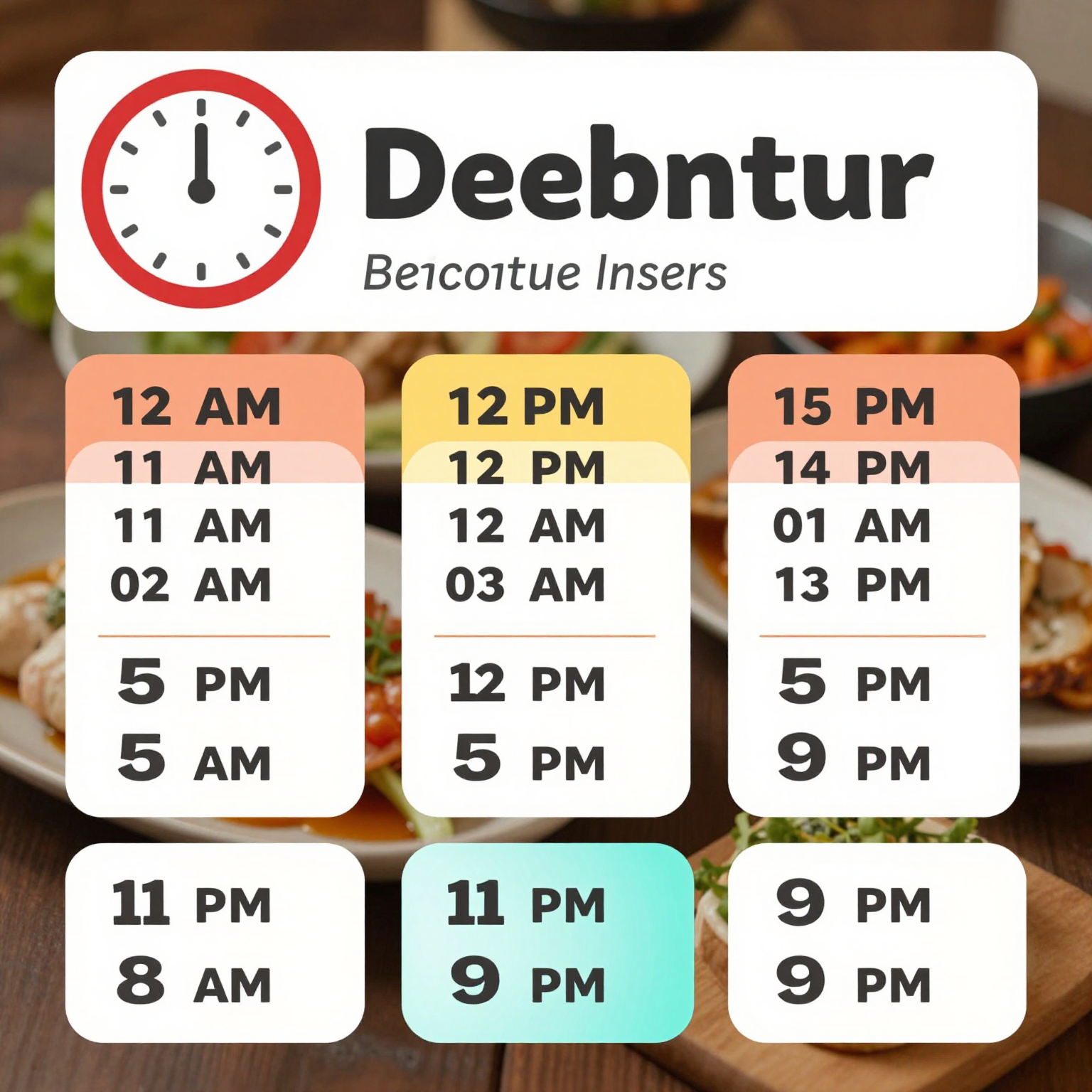 Common Opening Times for Various Chinese Buffets