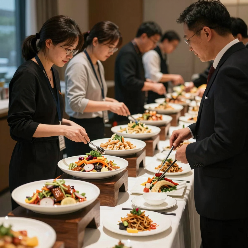 Catering Setup at a Business Event