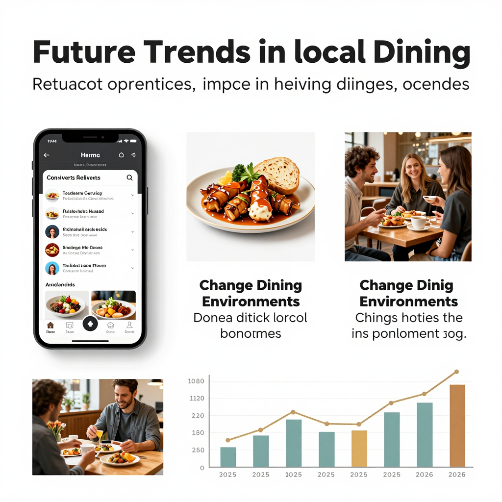 Infographic illustrating future trends in local dining