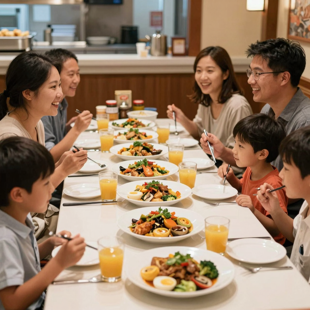 Family dining at China Buffet in Kannapolis
