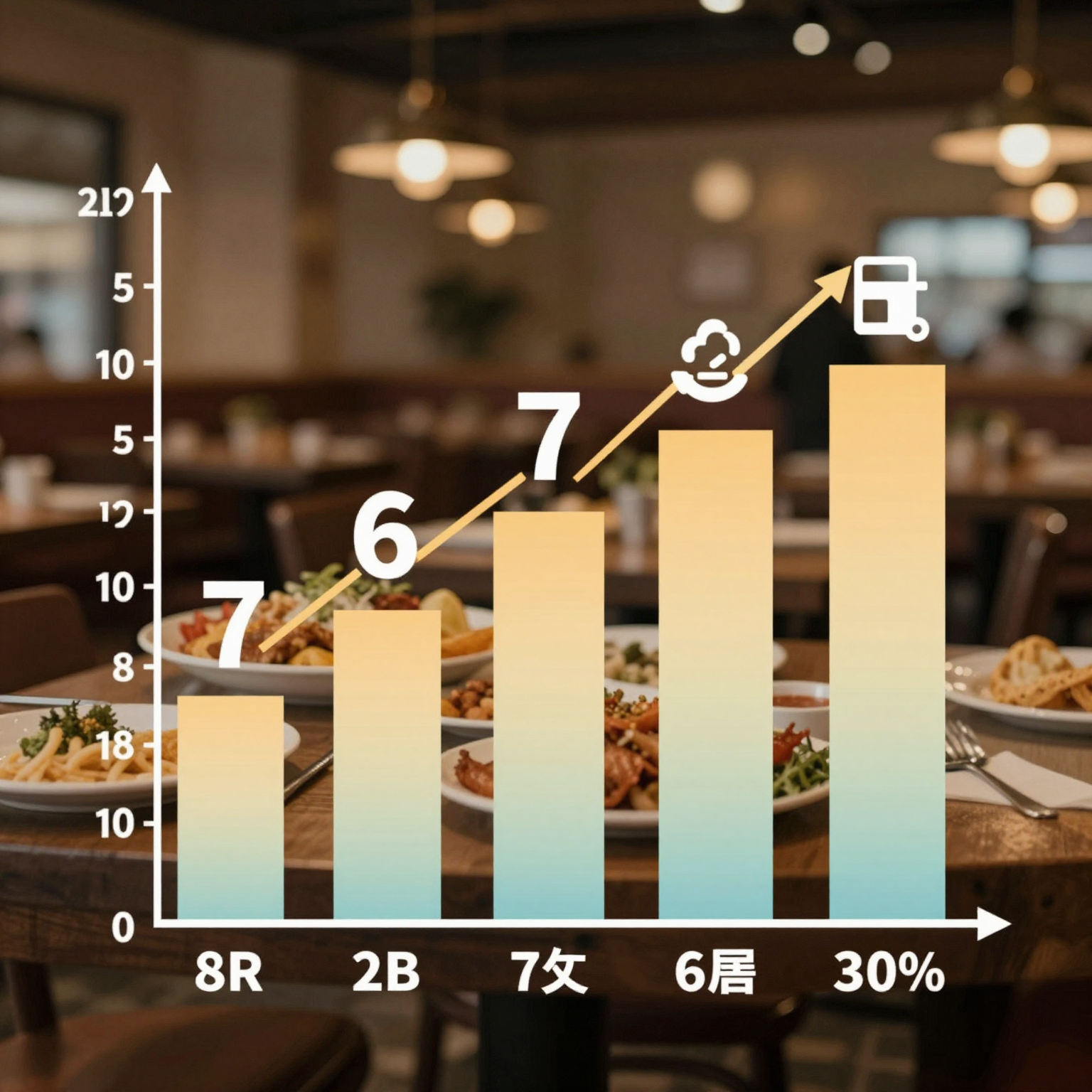 Graphic illustrating decline in popularity of buffet-style restaurants