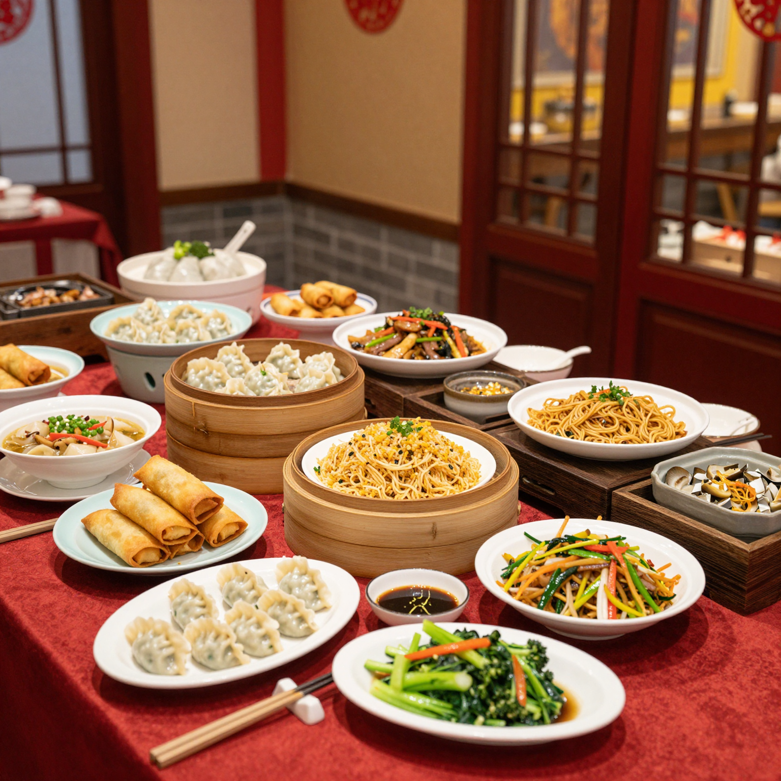 Chinese Buffet Setting
