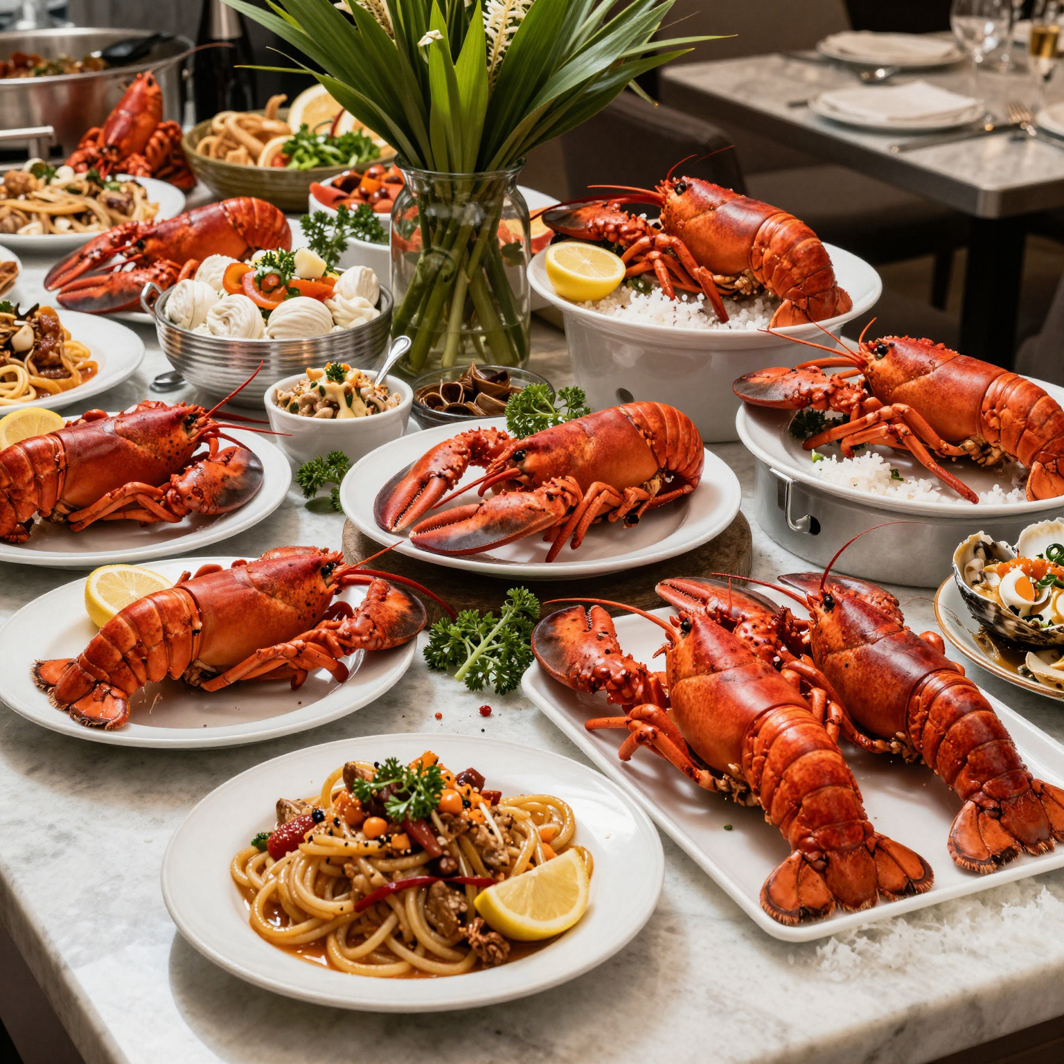 Lobster Buffet Spread