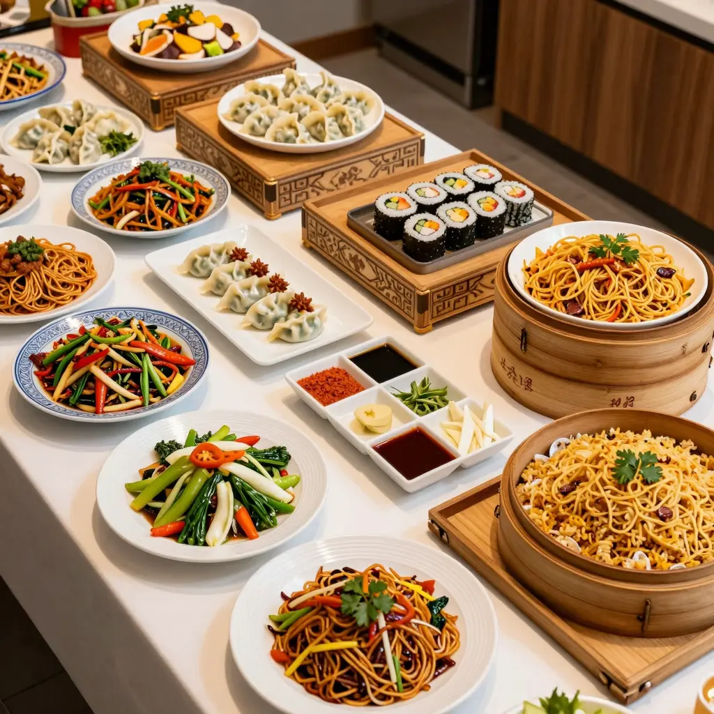 China Spice Buffet Setup