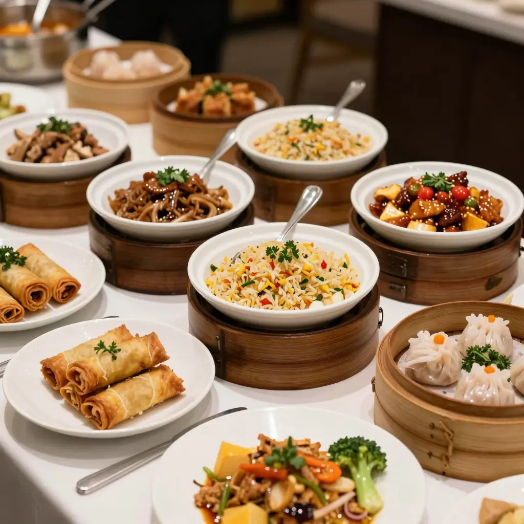 Delicious spread of dishes at Super China Buffet