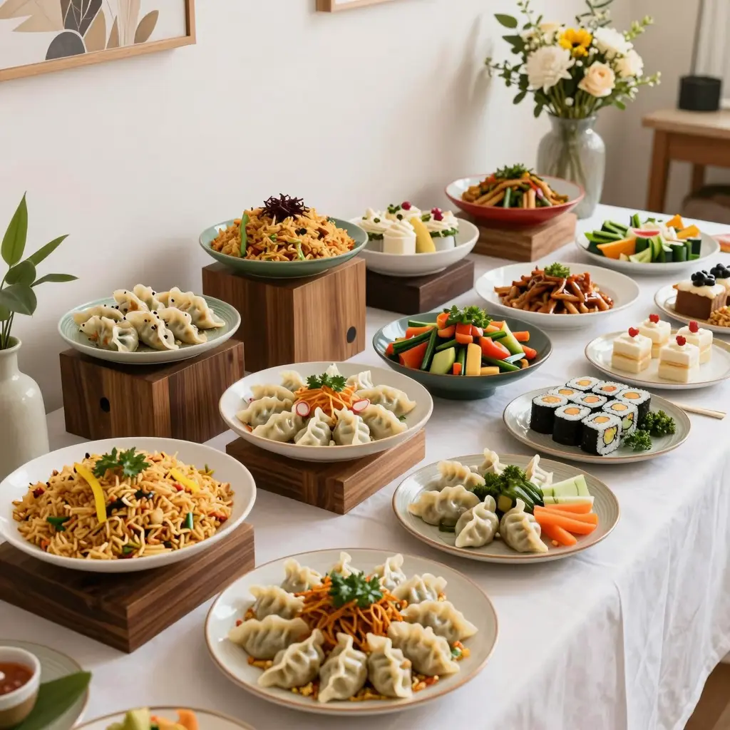 Diverse China Buffet Setup