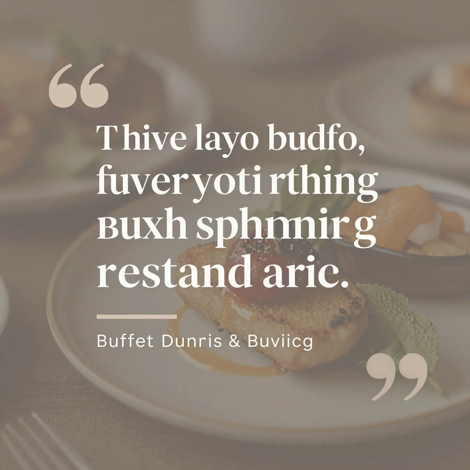 Expert Quote on Buffet Pricing
