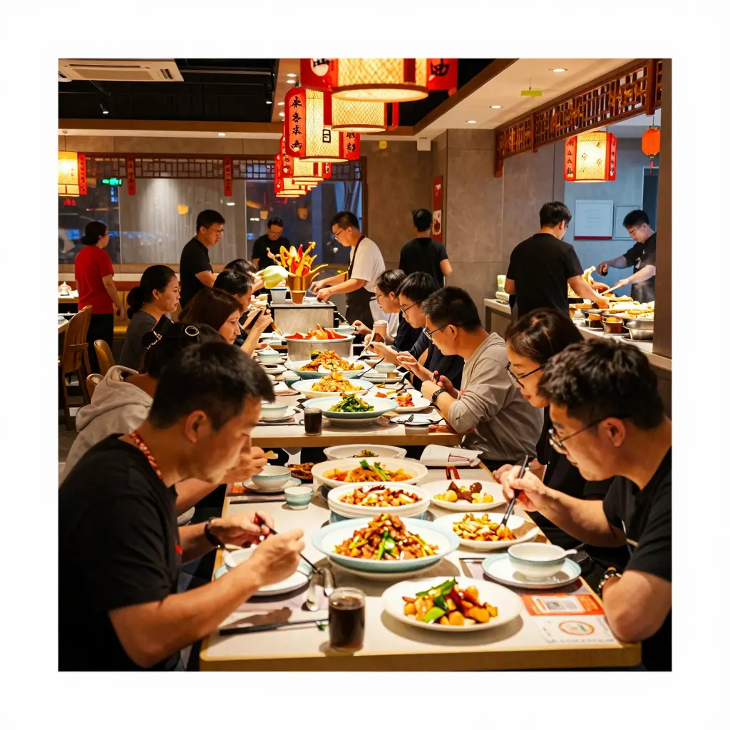 Busy China Buffet Restaurant